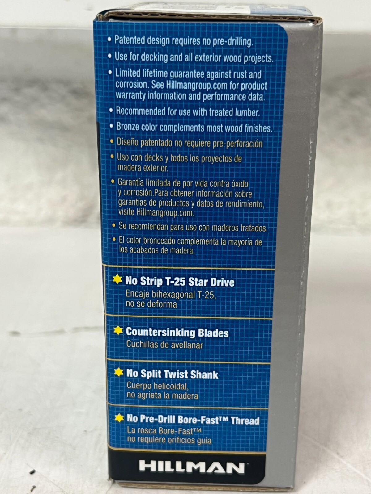 ONE POUND Hillman #10 x 3.5″ Premium Exterior Deck Screw 48603