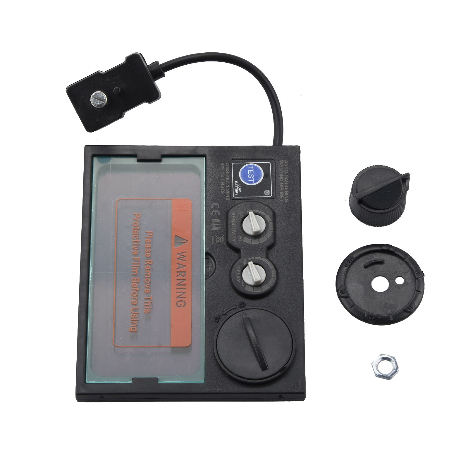 New Solar Welding Auto Darkening Welder Lens Filter Helmet Len+Protortion Sheet