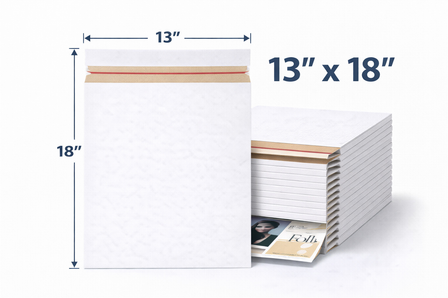 13×18 Rigid Photo Mailers Self Seal Cardboard Document Shipping Flats 450gsm