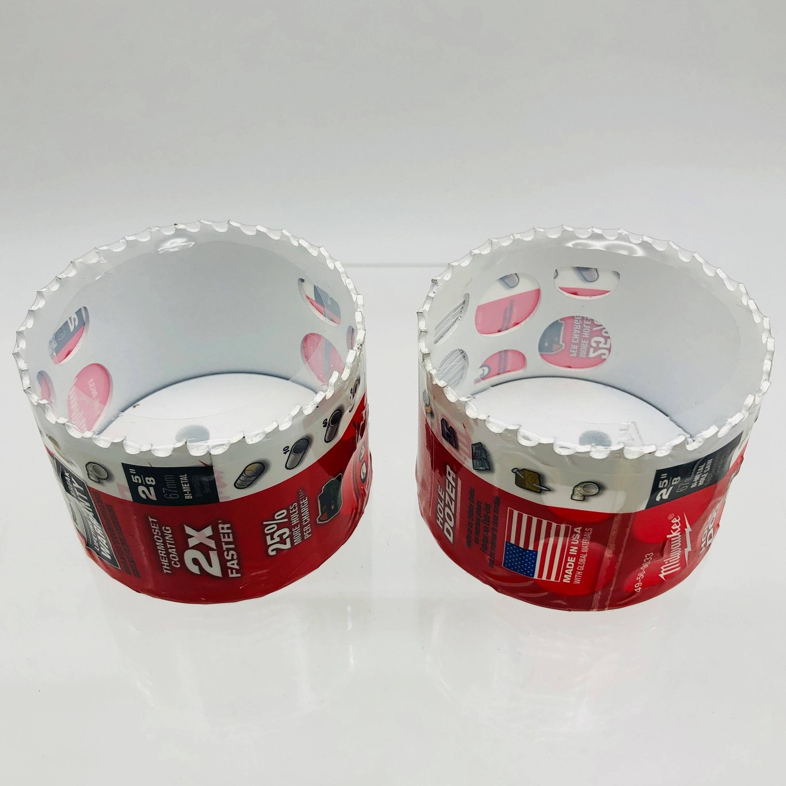 Milwaukee 49-56-9633 Hole Saw 2-5/8in Ice Harden Hole Dozer Bi-Metal 3.5 TPI 2pk