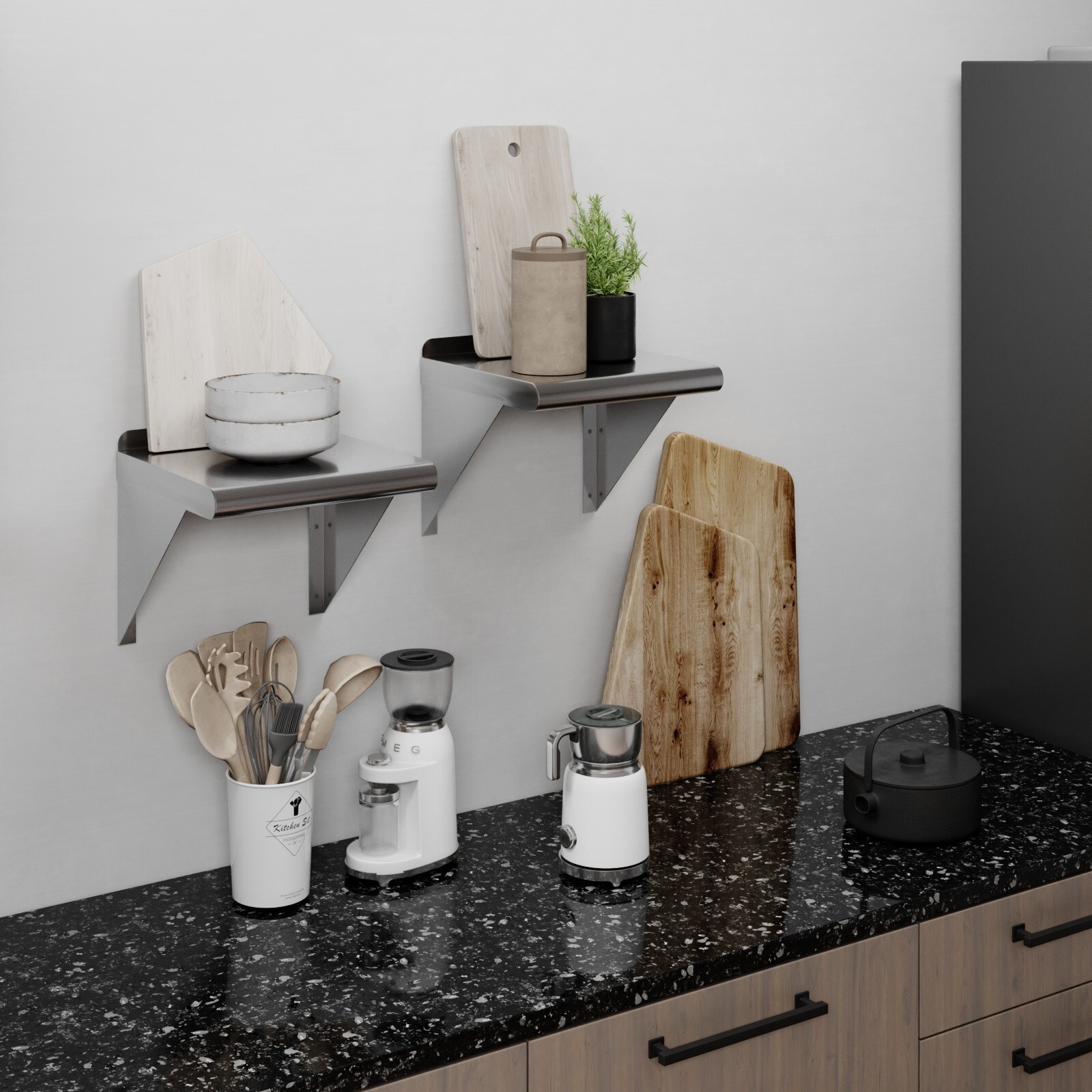 12 in. x 12 in. Stainless Steel Wall Shelf
