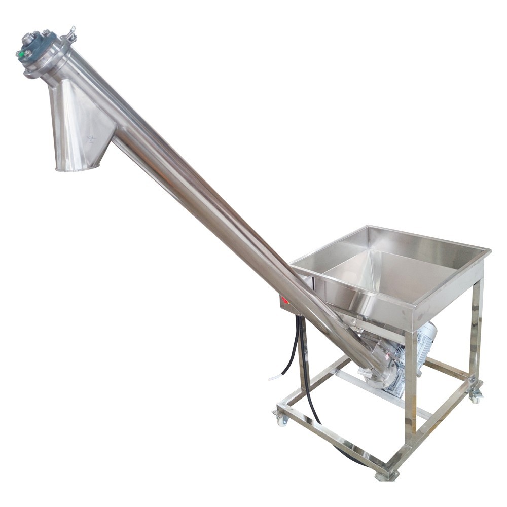 220V Screw Type Automatic Feeding Machine Movable Industrial Auger Conveyor