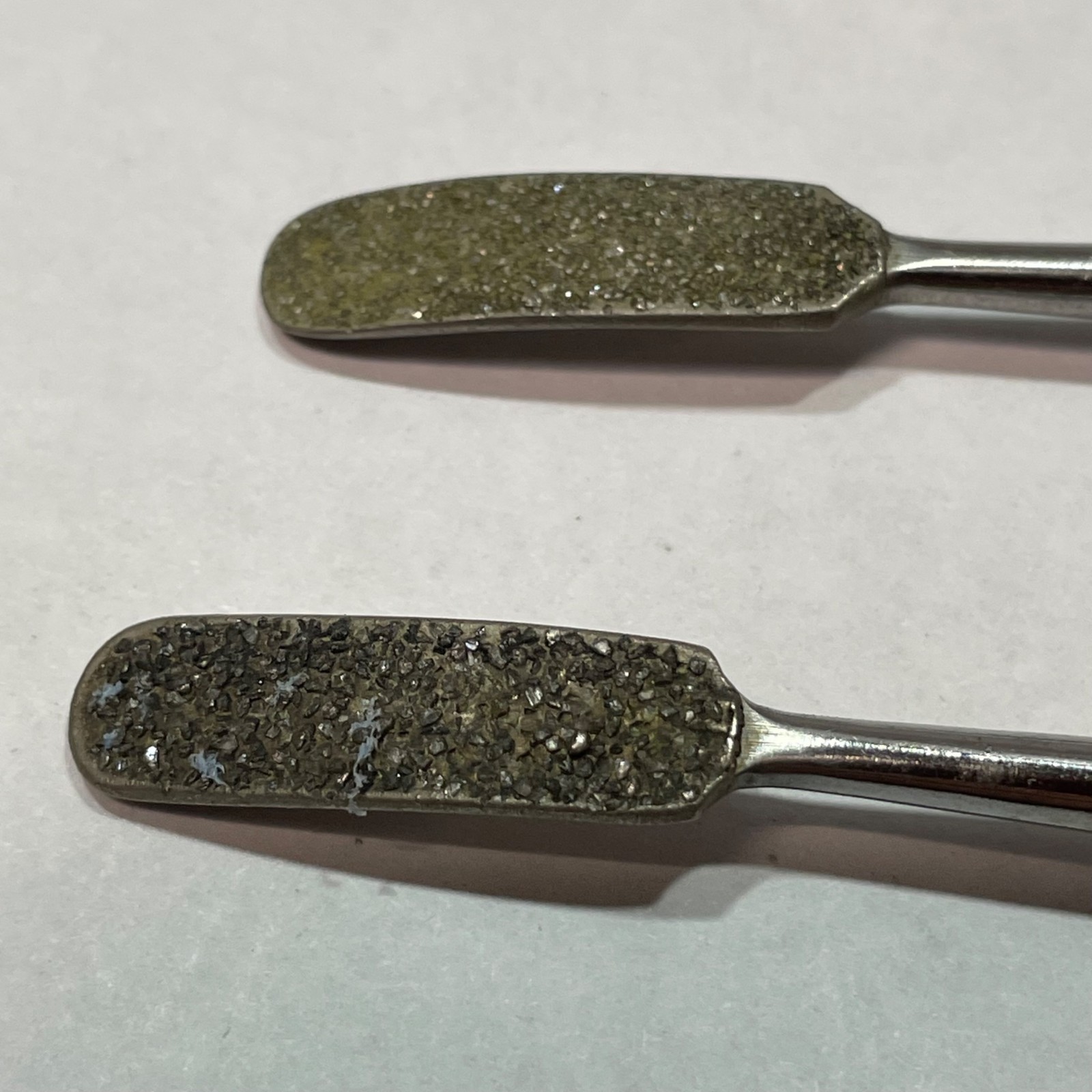 Lot of 2 Curved Diamond Bone Rasp Unbranded C M (probably V. Mueller)