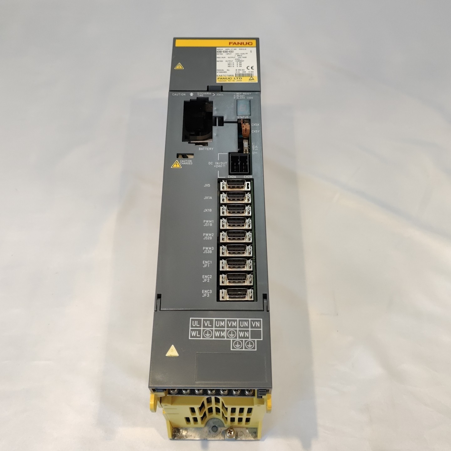 Fanuc A06B-6080-H301 Servo Amplifier Module 1.85kW 283-325VDC 3A Ser G