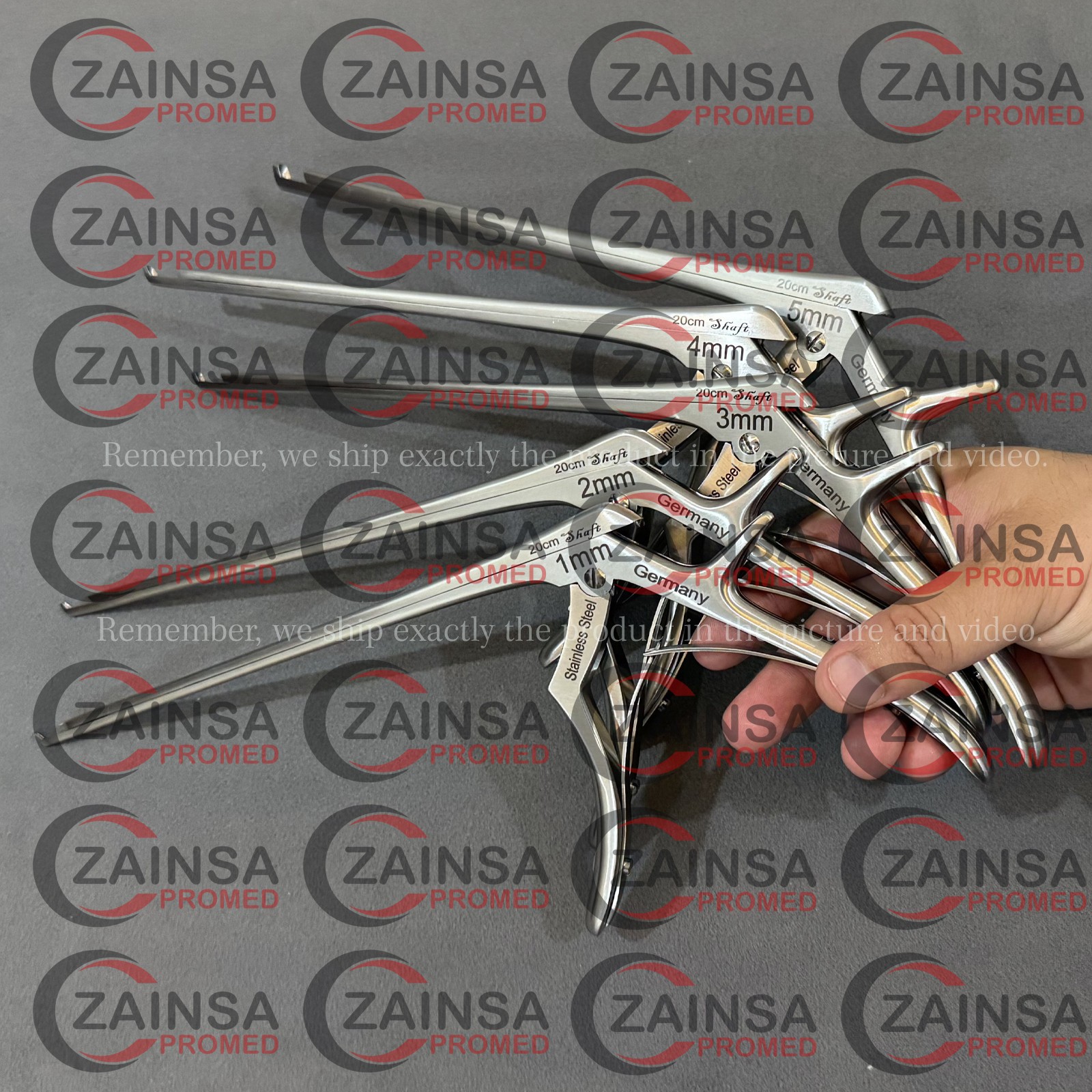 German Kerrison Rongeurs (1,2,3,4,5mm) Spine, Cervical Orthopedic Surgical