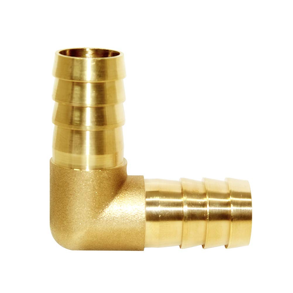 Joywayus 5/8″ 16mm Hose ID/Hose Barb 90 Degree L Right Angle Elbow 5/8, Brass