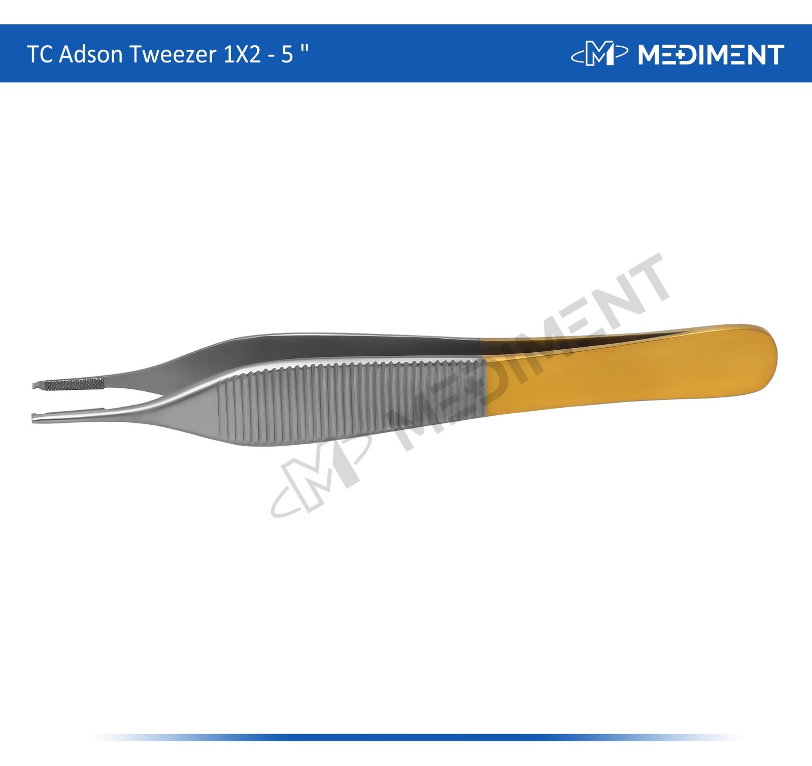 TC Adson Tissue Rat Tooth 1×2 Forceps 5″ Plastic Surgery German Grade