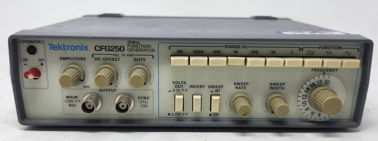 Tektronix CFG250 0.2Hz – 2MHz Function Generator – FUNCTION GENERATOR ONLY