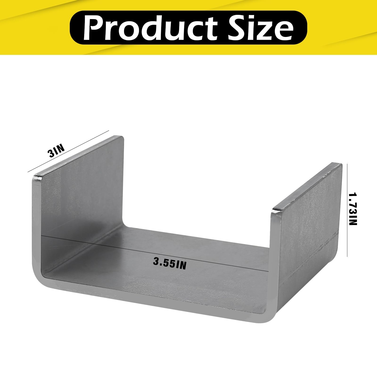 16 Pcs Heavy Duty Weld On Trailer Stake Pockets,2» x 4» Raw Steel Weld-On S…