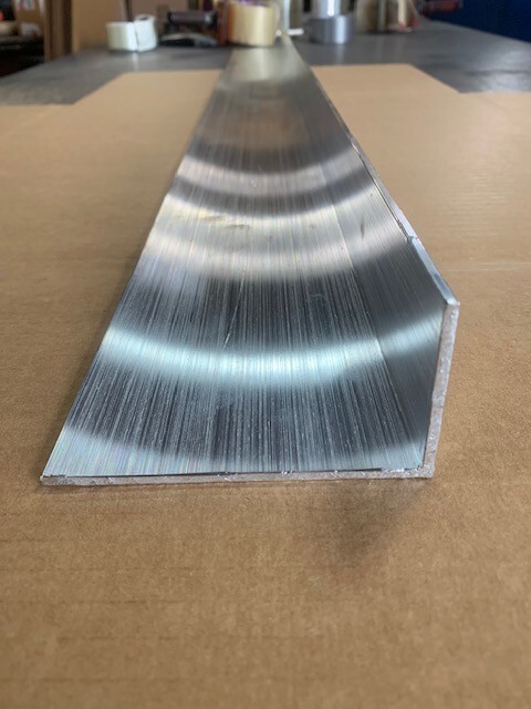 1/8″ Thick x 2″ x 4″ Aluminum Angle x 14″ Length, 6063-T52 Aluminum