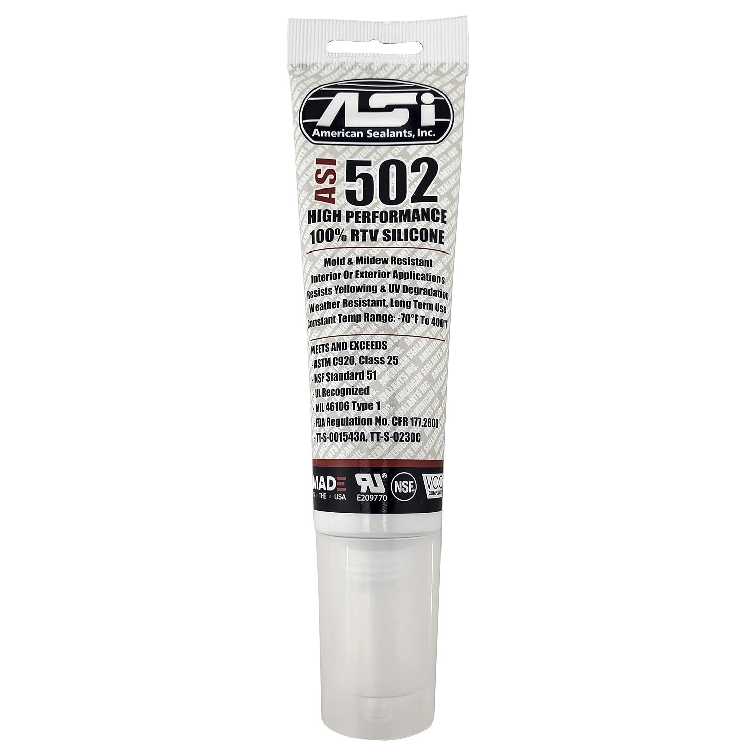 Approved 100% RTV Silicone Sealant – 2.8 oz Clear Tube for Versatile Use