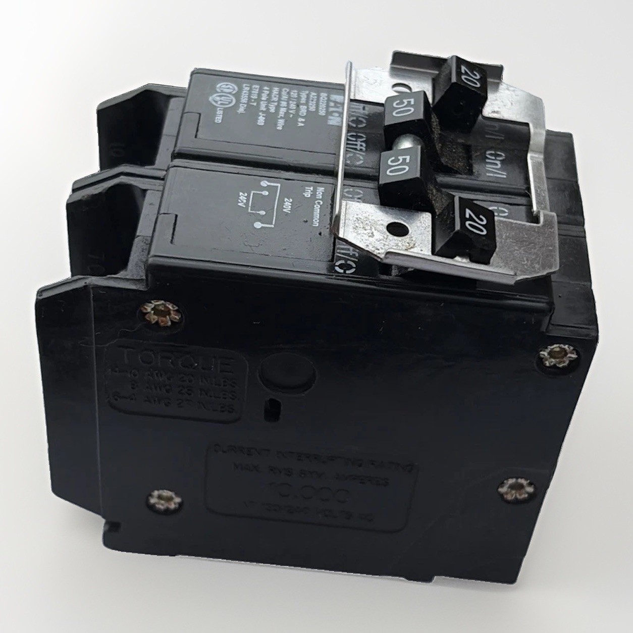 Eaton (Bryant) BQ220-250 BD220250 4-Pole (2P 50A & 2P 20A) BARD Quad Breaker