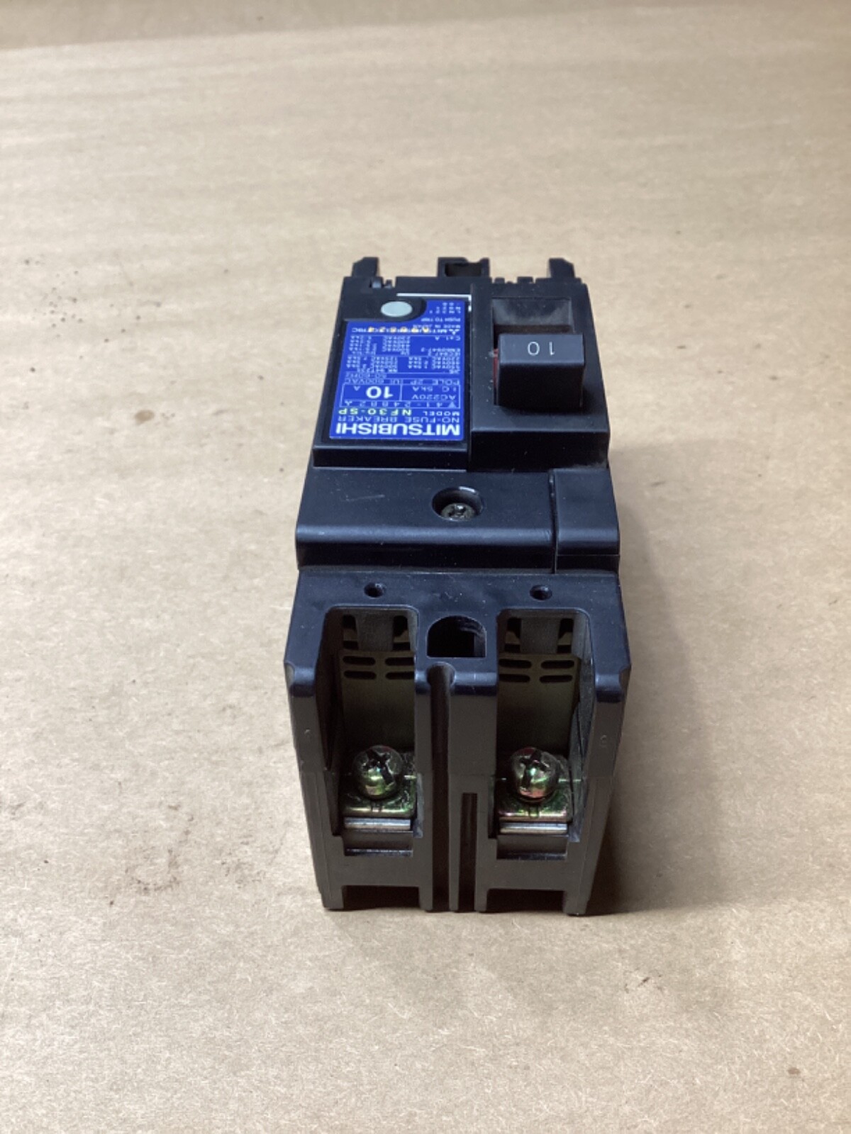 Mitsubishi NF30-SP No Fuse Circuit Breaker, AC220V, 10A #123L111