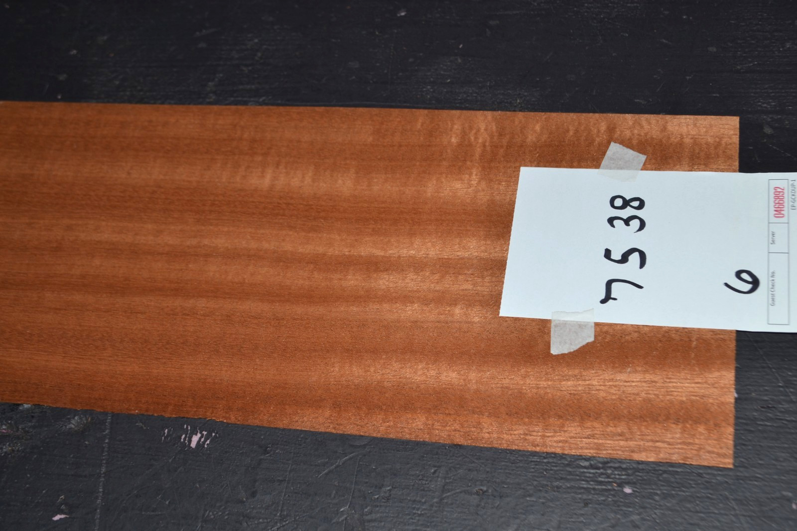 Mahogany Wood Veneer Sheet 7.5 x 38 inches 1/42nd BLEMISHED 4668-92