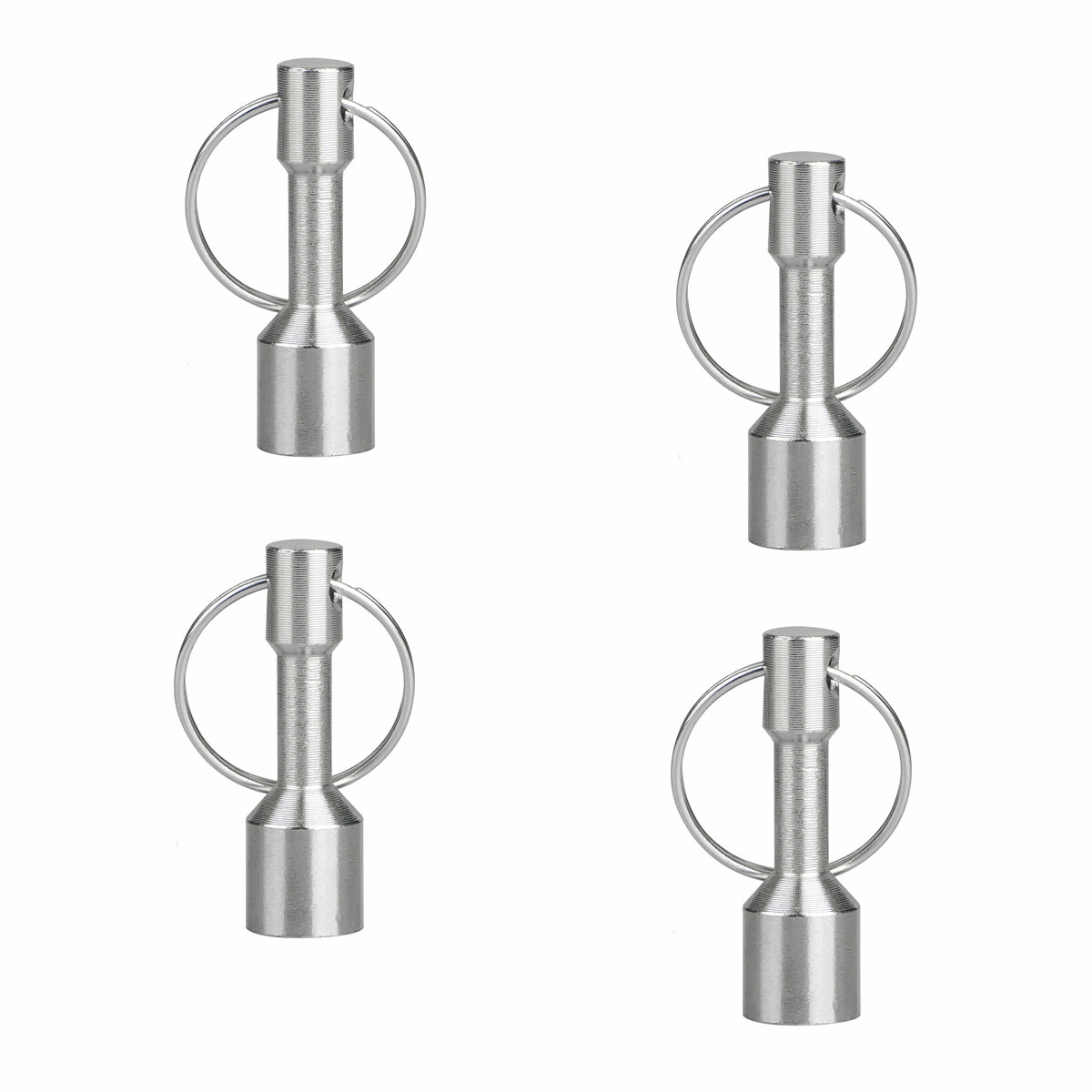 4PCS Antique Jewelry Neodymium Magnet Keychain Test Brass, Gold, Silver 25 lbs