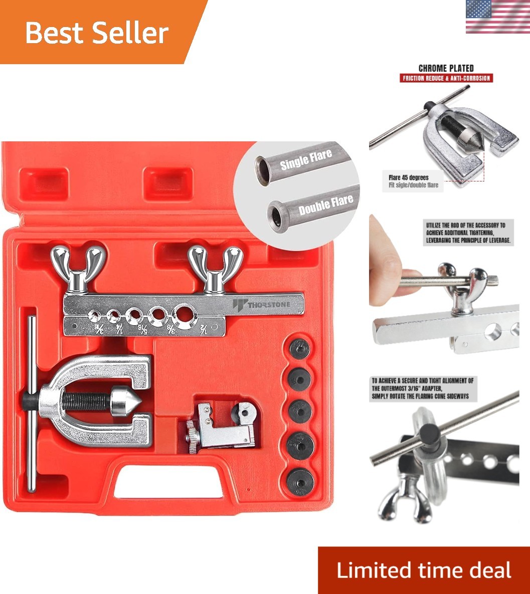 Professional Grade Double & Single Flaring Tool Set – Lifetime Support Included
