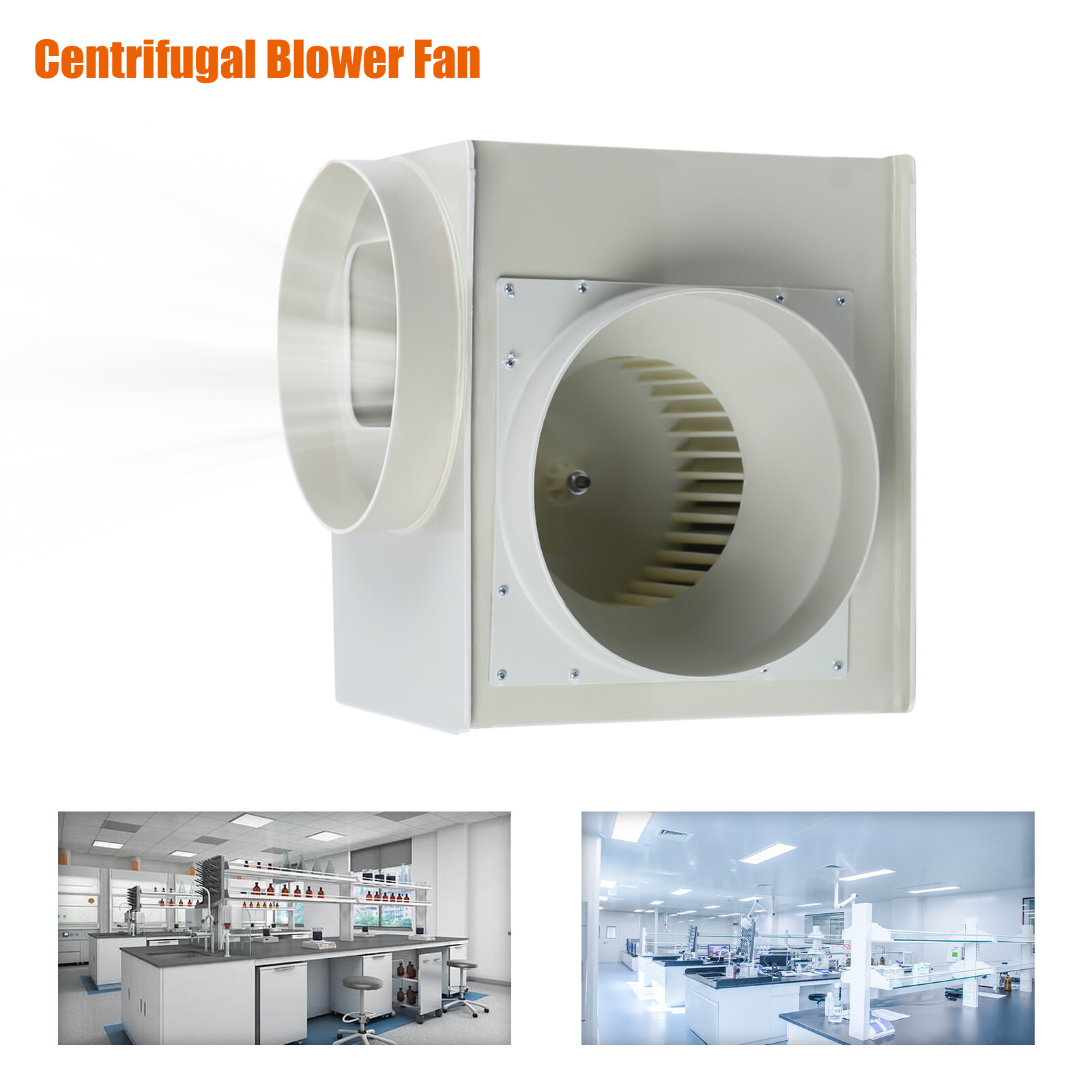 300W Lab Centrifugal Extractor Fan Blower Fume Hood Chemical Cabinet 1450r/min