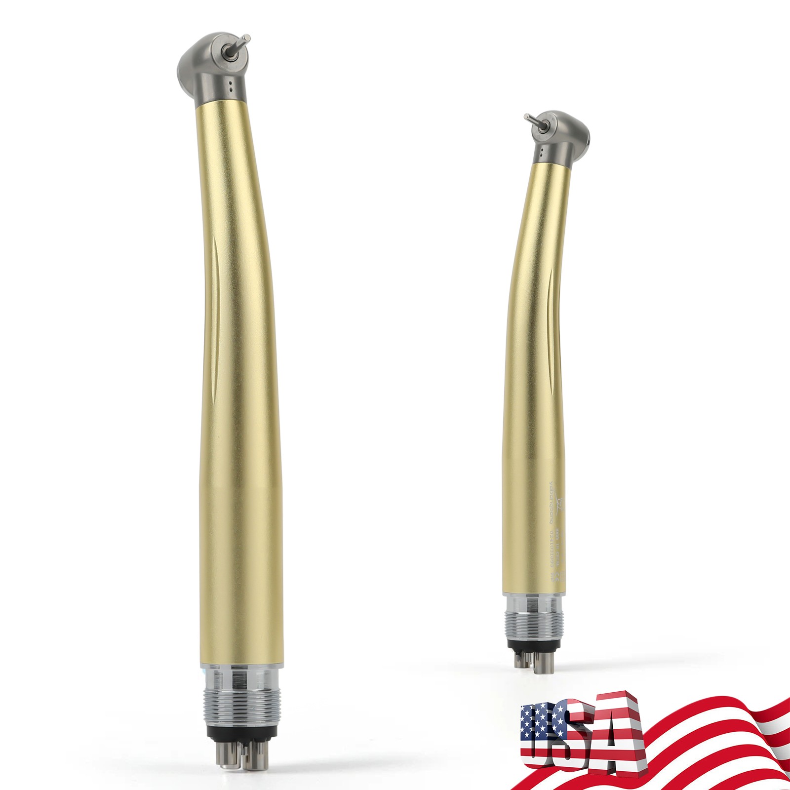NSK Style Dental High Speed Handpiece Turbine 4 Holes 7 Colors Rotor Golden