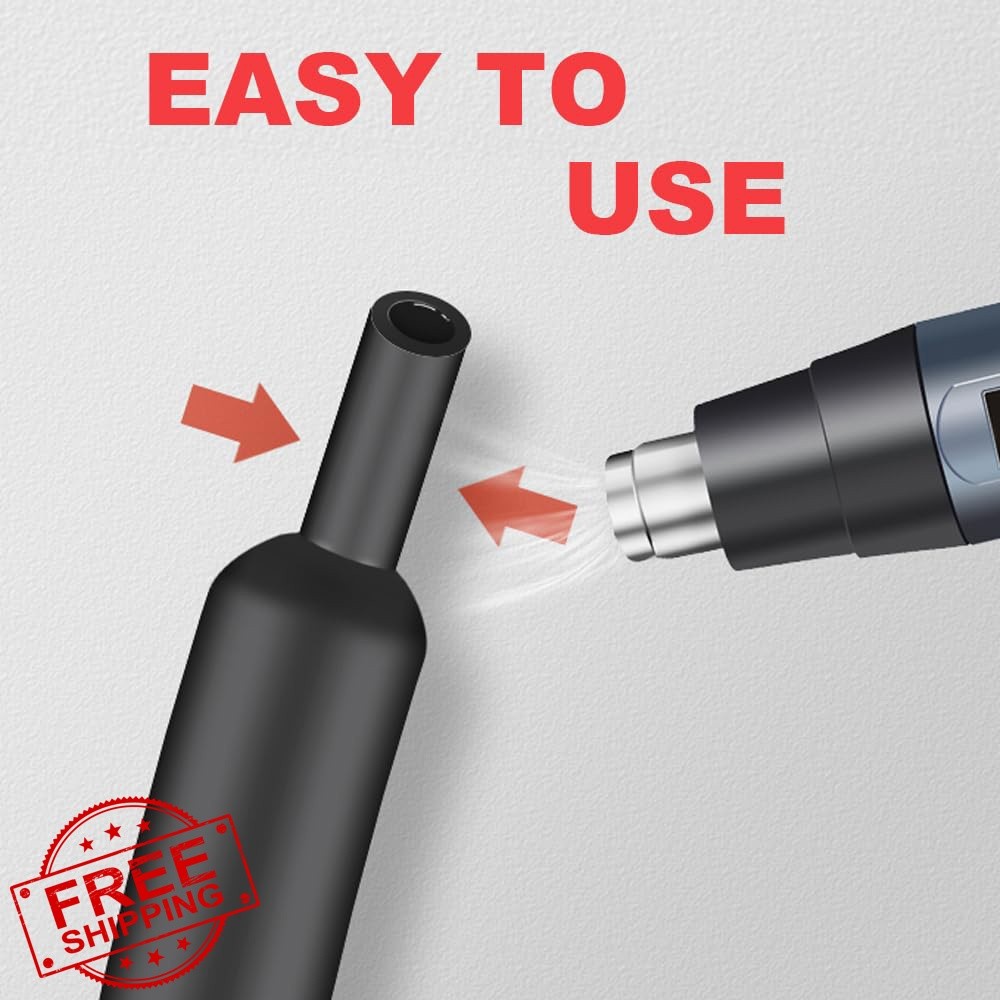 Zangboer 3/4″ Black heat shrink tubing 10Ft