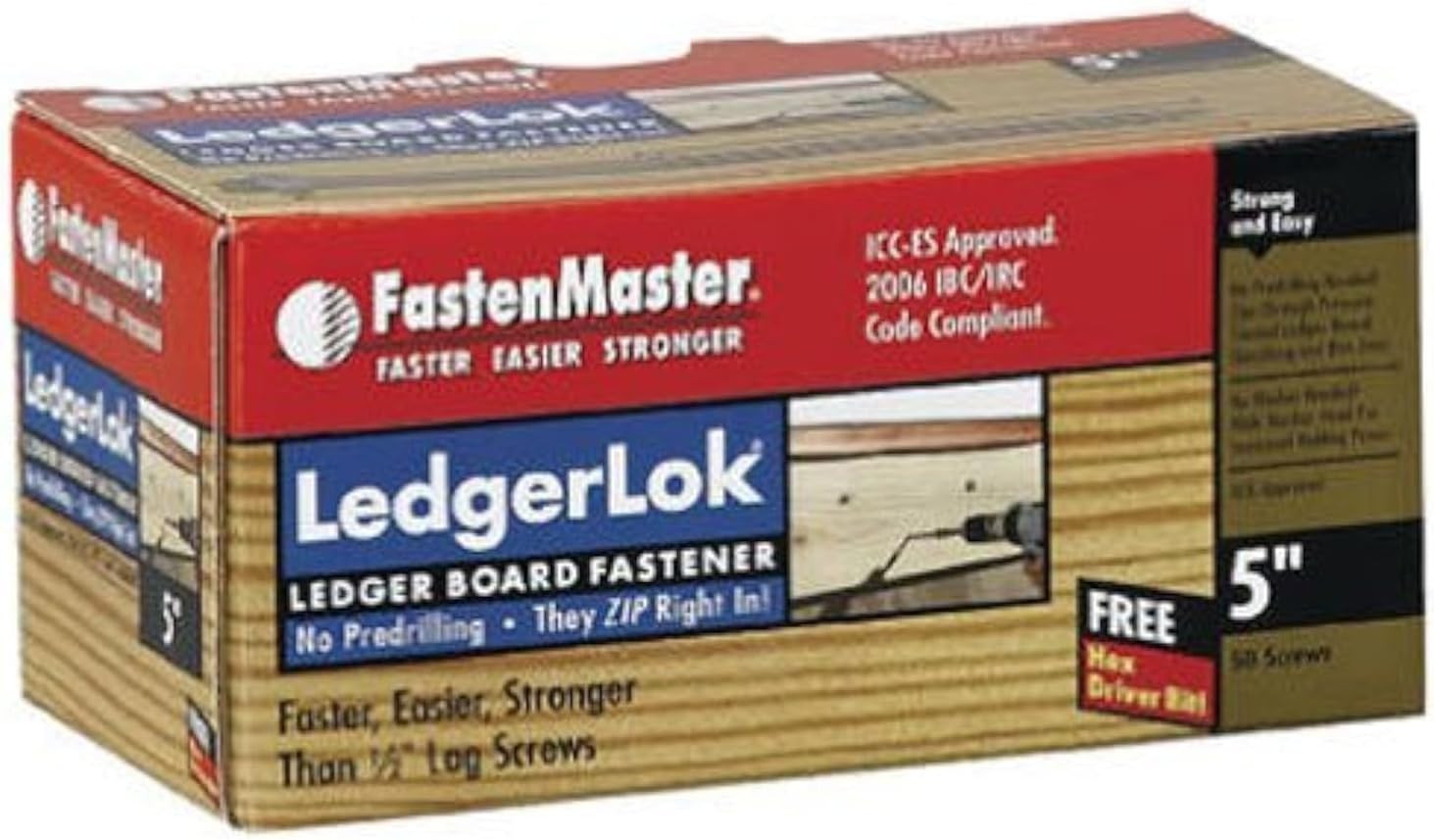 FMLL005-50 LedgerLOK Ledger Board Fastener, 5 Inches, 50-Count