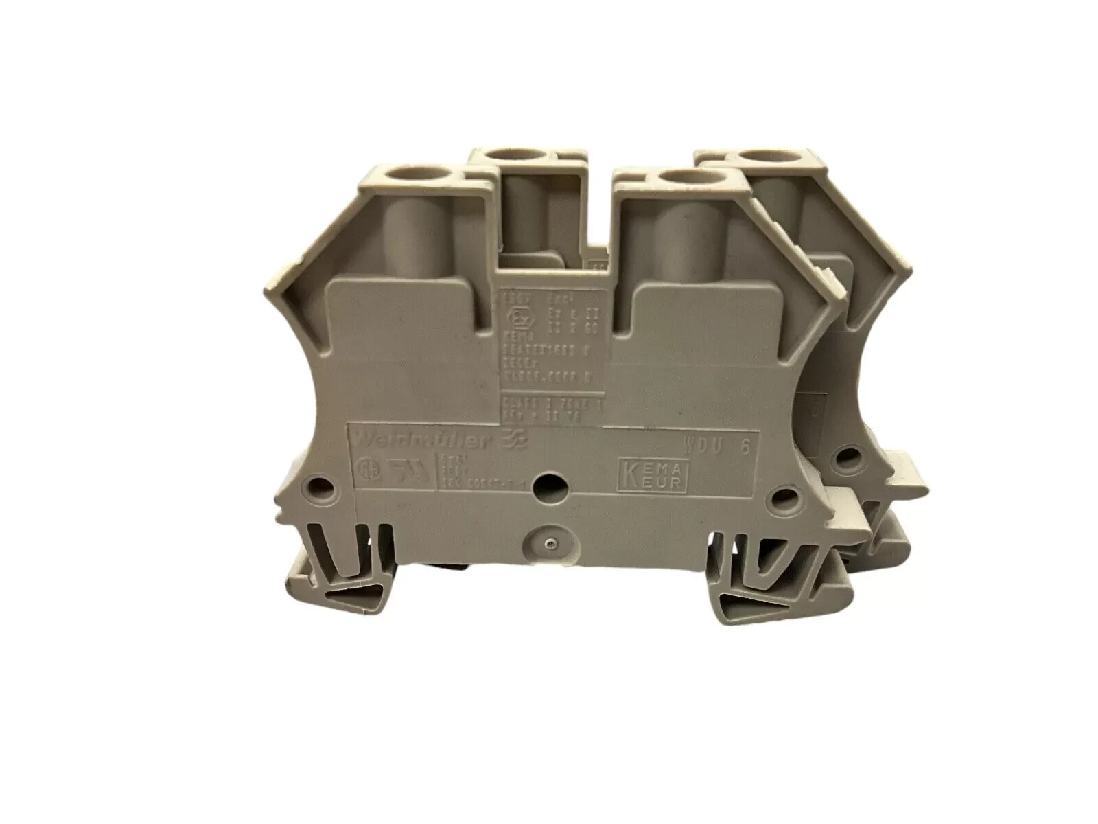 (2 PCS) WEIDMULLER WDU 6, 1020200000, Feed-Through Terminal Block