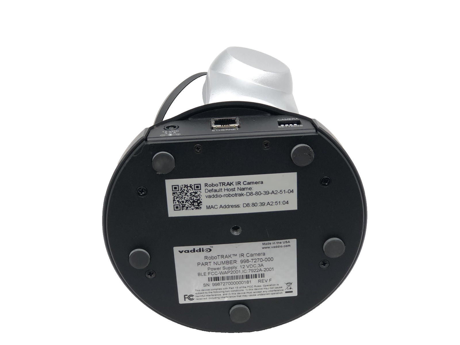 Vaddio RoboTRAK IR Camera 998-7270-000 Auto Tracking Camera Conference System