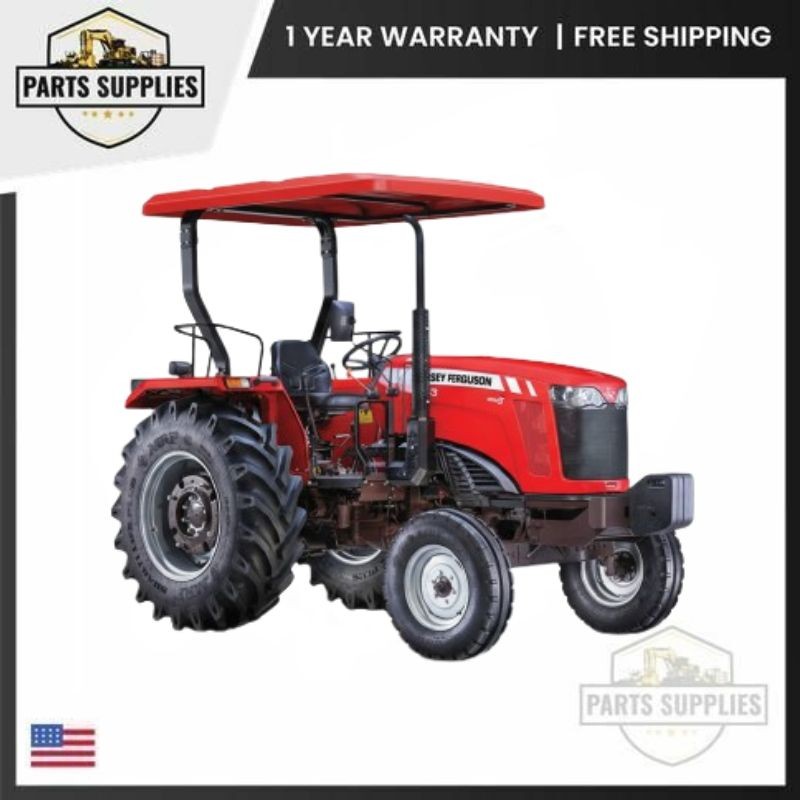37″x45″ Medium Red SunGuard Canopy with Off/On Strut for Massey Ferguson Tractor