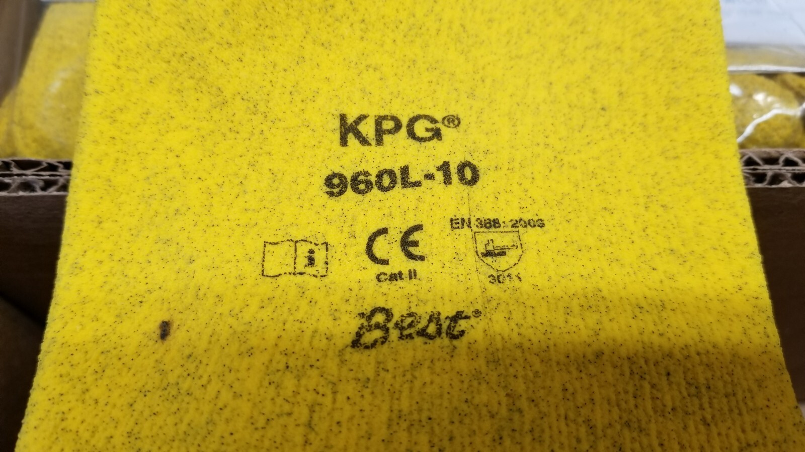 Showa Best Glove 960L-10 KPG K.P.G. PVC coated yellow large USA Dozen – 12 Pair