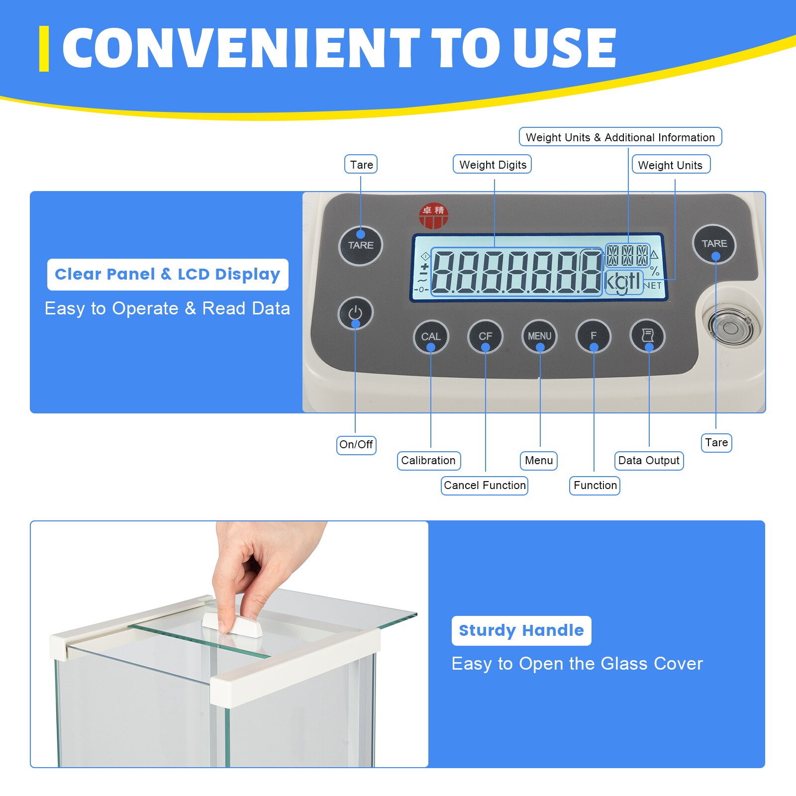 120 x 0.0001g 0.1mg Digital Electronic Analytical Balance Precision Lab Scale
