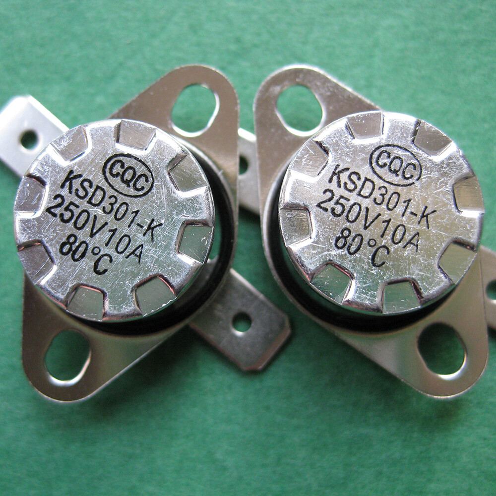 2pcs KSD301 80°C / 176°F Degree Celsius N.O. Temperature Switch Thermostat