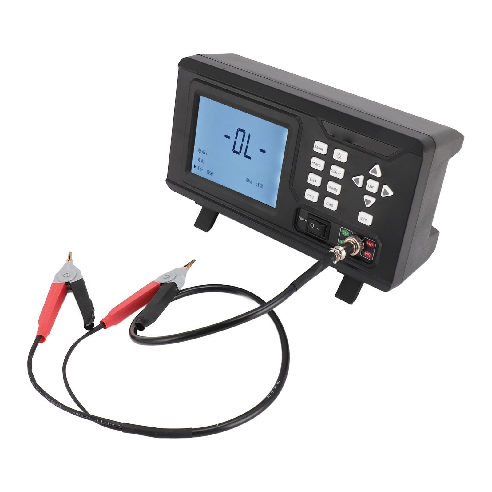 Resistance Tester 10uΩ To 2MΩ LCD Display Portable Low Resistance Milliohm