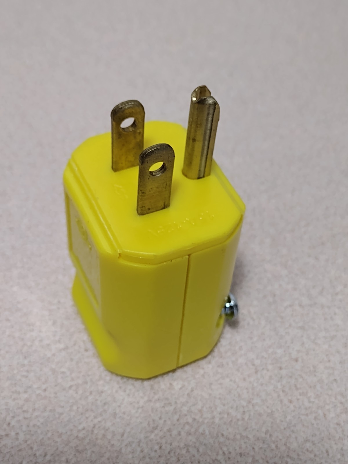 Lot of 3 Male Cord End Pass & Seymour 15A 125V PS5965-YCC20 Yellow (v405)