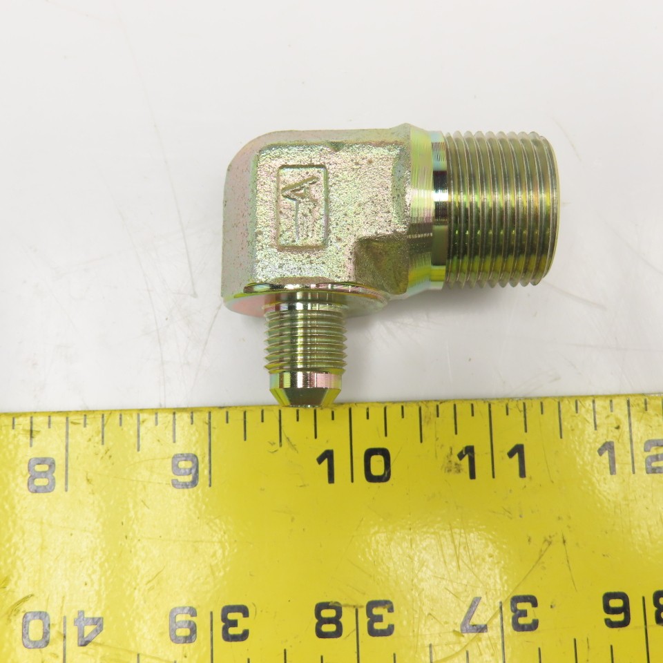 Aeroquip 2024-12-6S 3/8″ (-6) JIC Male x 3/4 (-12) NPTF Male Adaptor Lot Of 9