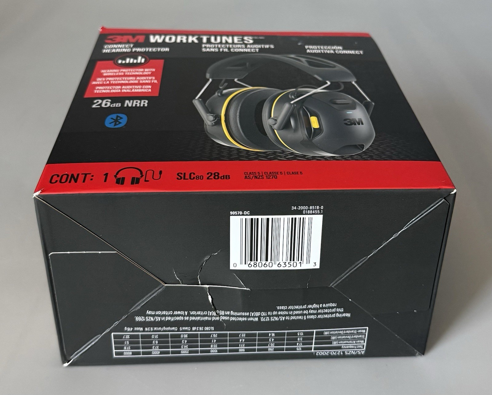 3M Worktunes Bluetooth Connect Hearing Protector 26dB NRR — New Factory Sealed