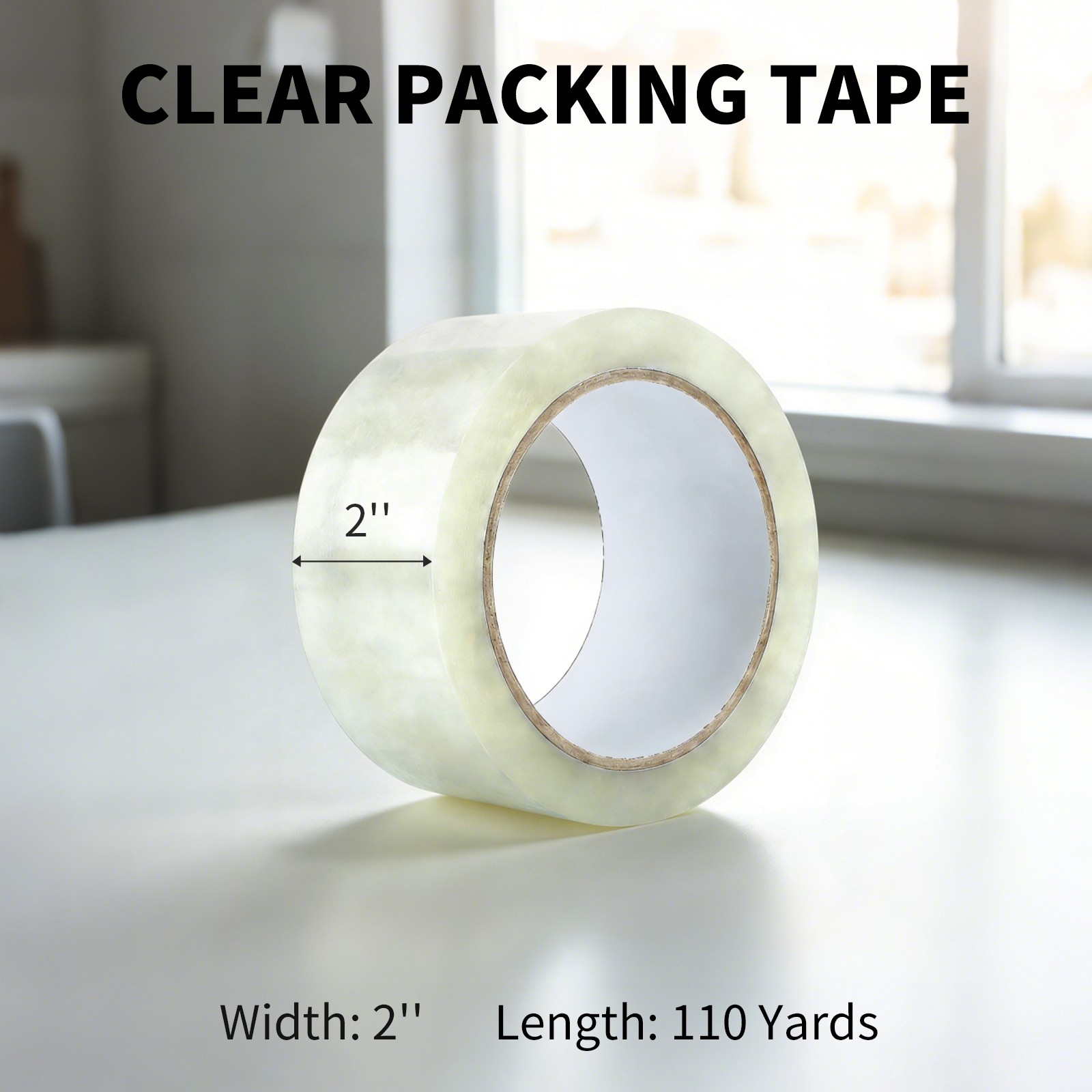 12 Rolls 2 mil 2″x110yd 330FT Heavy Duty Packing Sealing Tape
