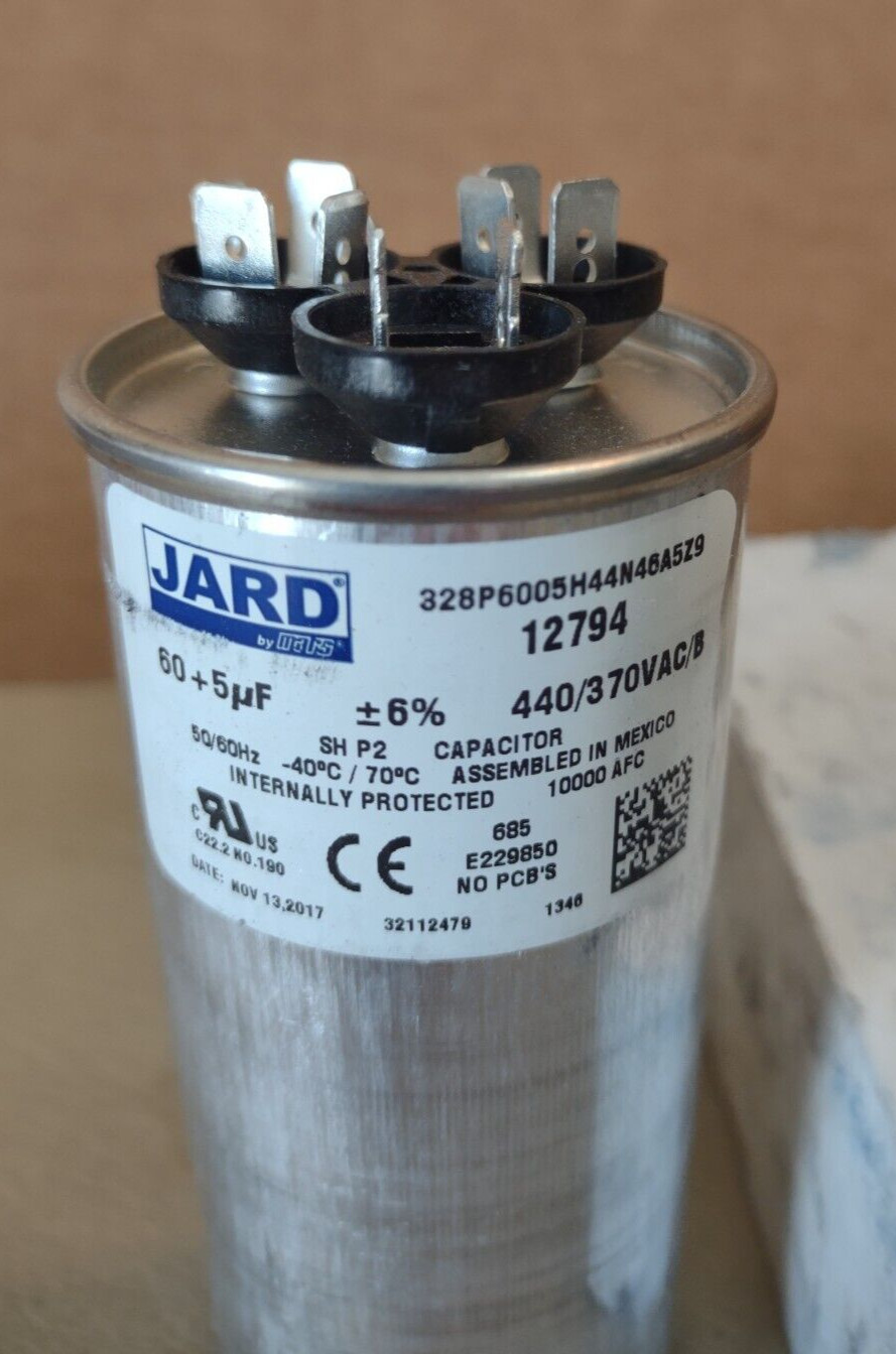 Jard 12949 Oval Motor Run Capacitor 60.0 MFD 440/370VAC