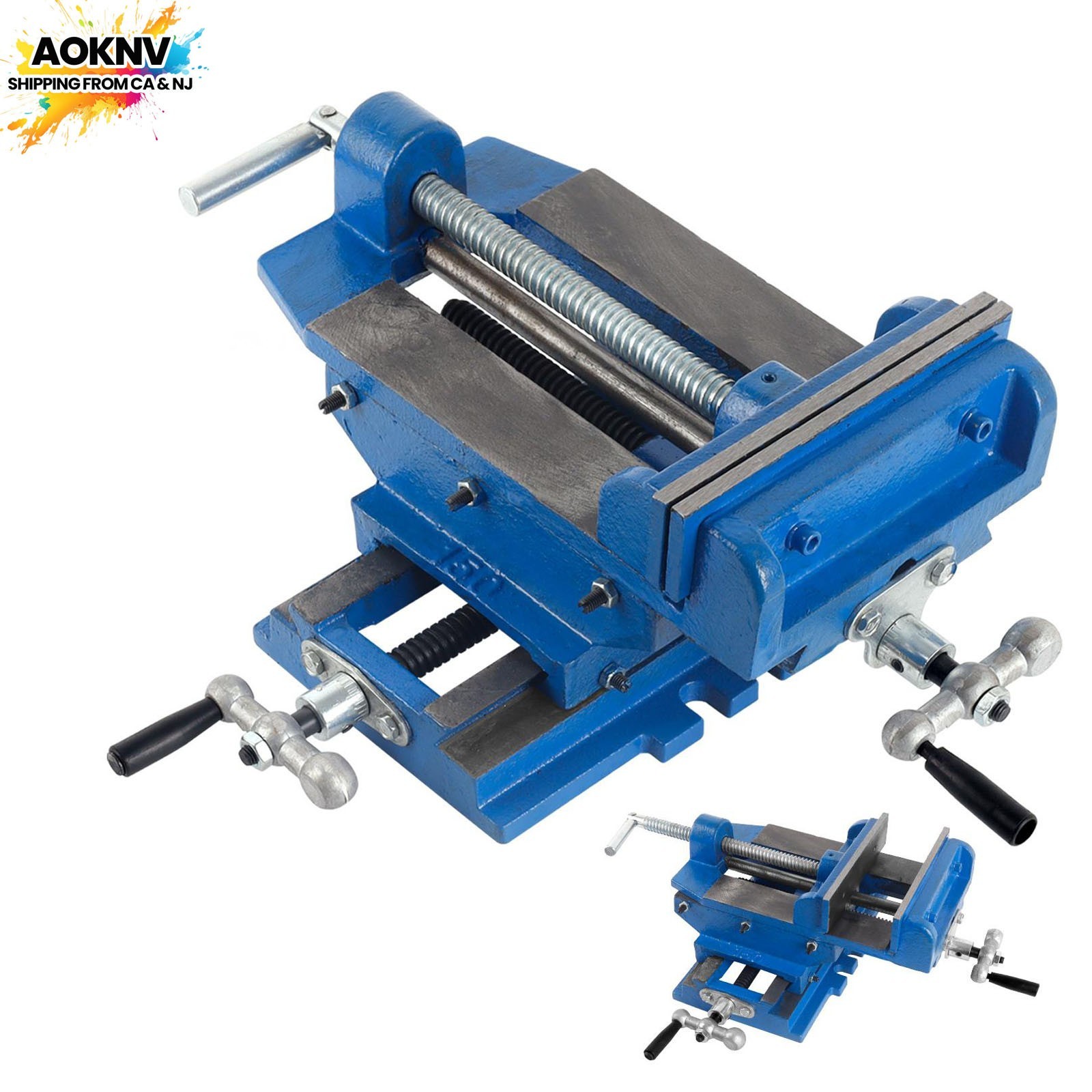 6″ 2-Way X-Y Bench Vise, Cross Slide Drill Press Vise for Milling & Woodworking