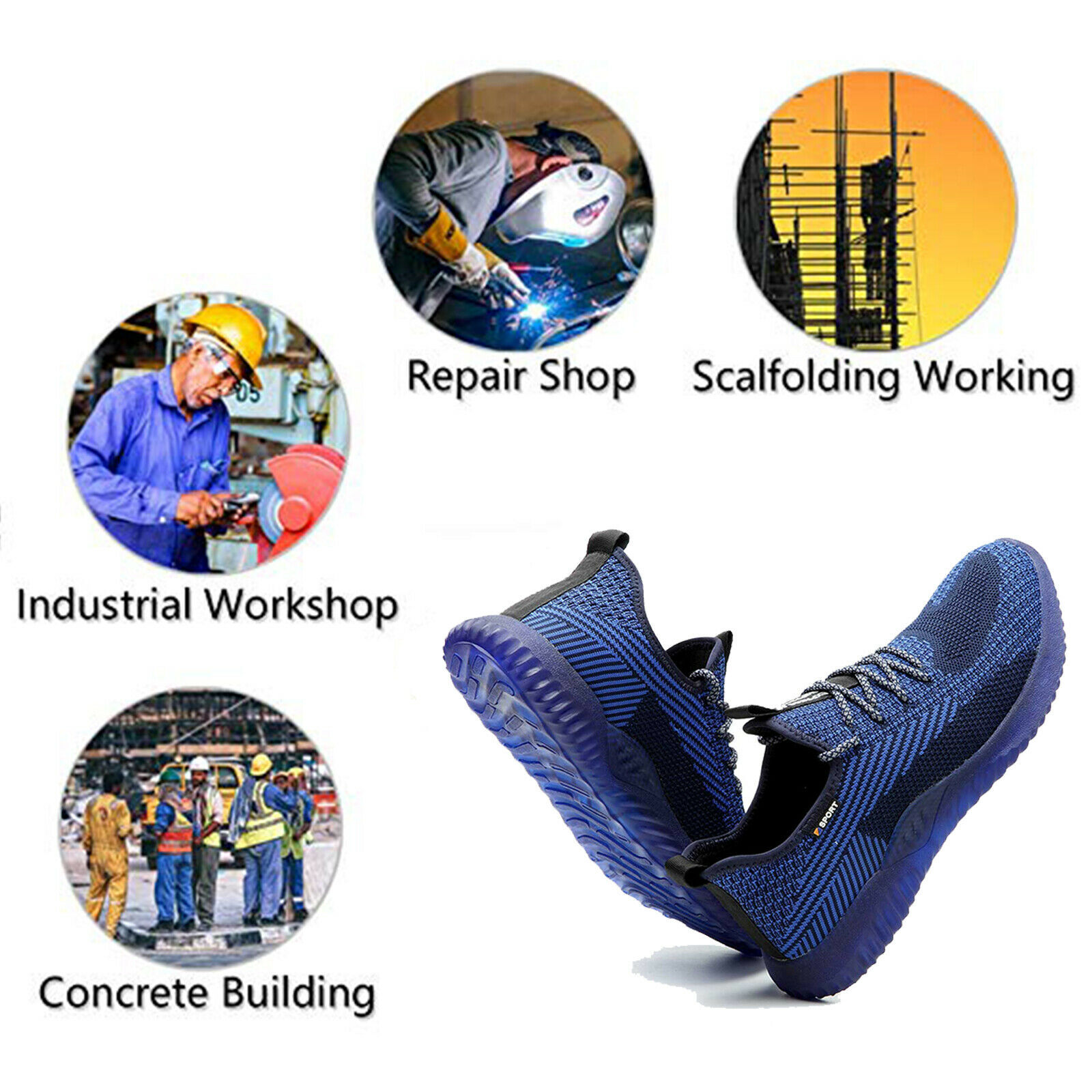 Mens Work Safety Shoes Steel Toe Cap Bulletproof Boots Indestructible Sneakers