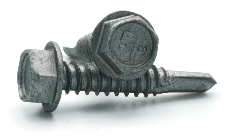 #14 Hex Washer Head TEK 3 Self Drilling Screws Strong Shield Coated – All Length