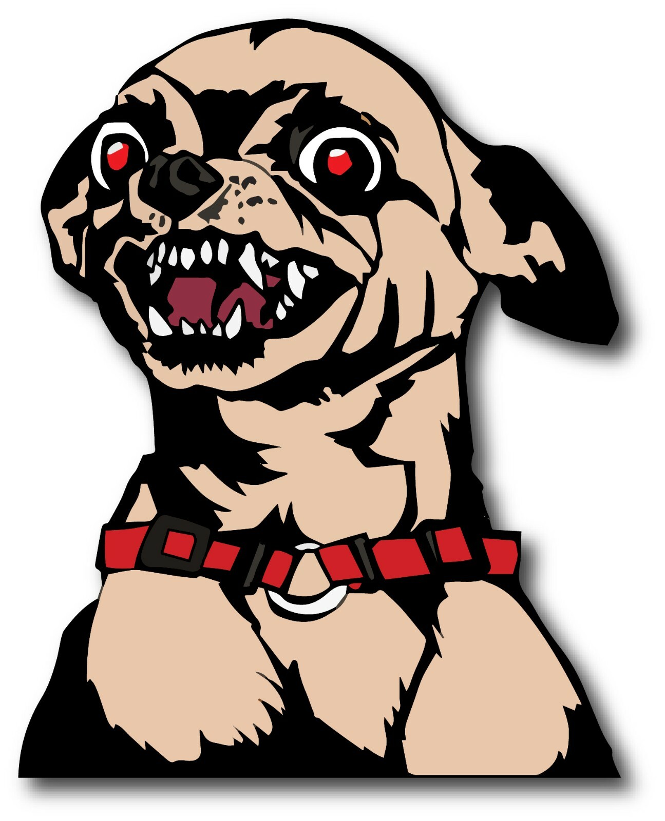 Reflective Eye Angry Chihuahua Sticker Funny Dog Laptop Bumper Pet Vinyl Decal