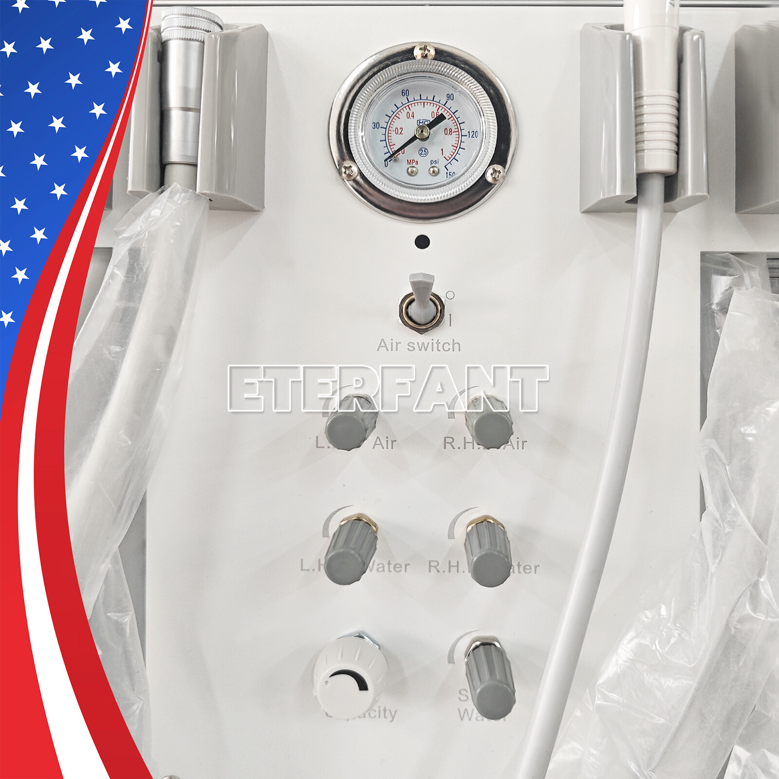 ETERFANT Portable Dental Unit 4H Air Compressor Curing Light Ultrasonic Scales