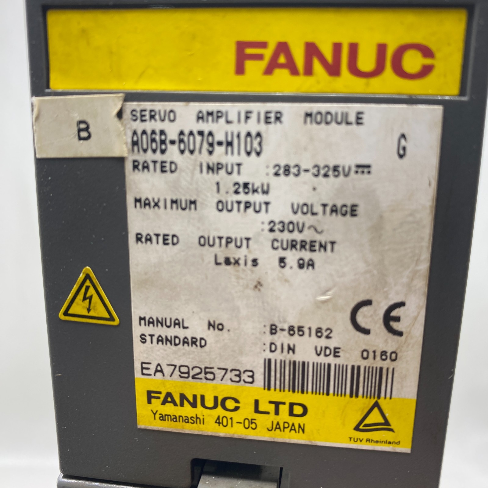 FANUC A06B-6079-H106 SERVO AMPLIFIER MODULE A06B6079H106 283-325V 1.25KW