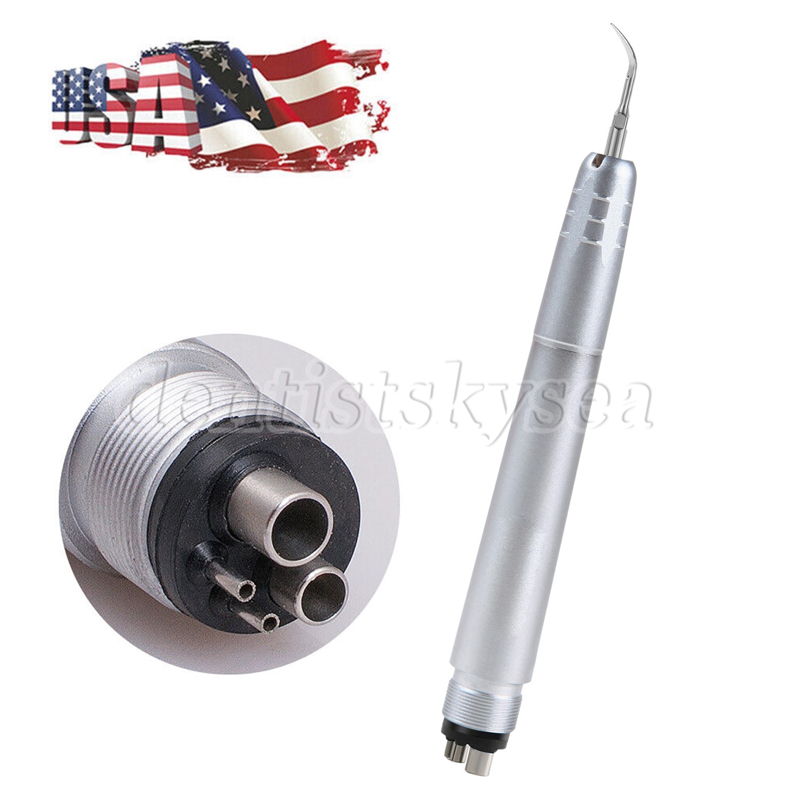 Dental Air Scaler Sonic Perio Scaling 4 Hole with 3 Compatible Tips US STOCK