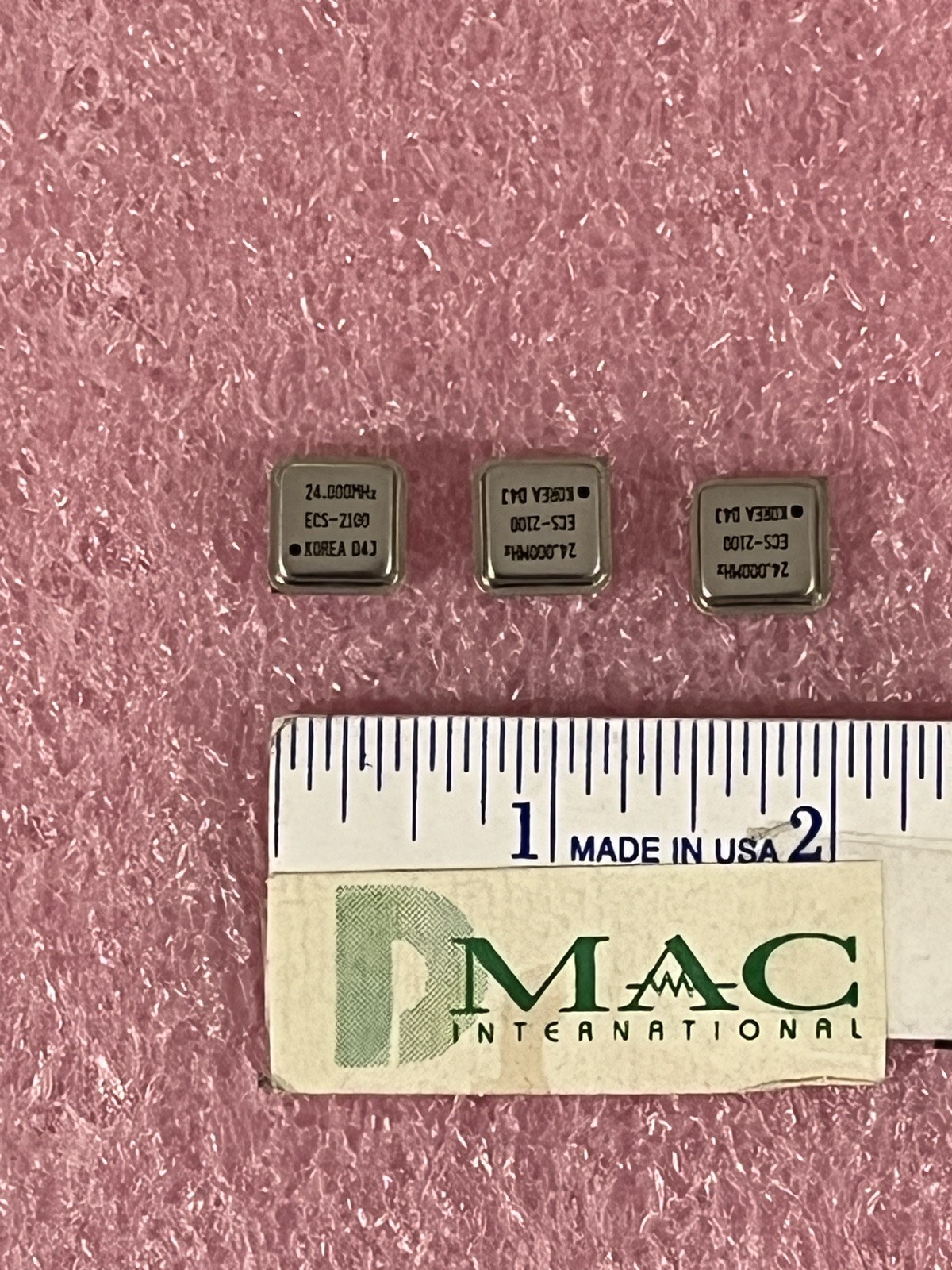 ECS-2100-240 24Mhz 24.000MHZ OSCILLATOR XO 4-PIN METAL DIP ECS (LOT OF 2)