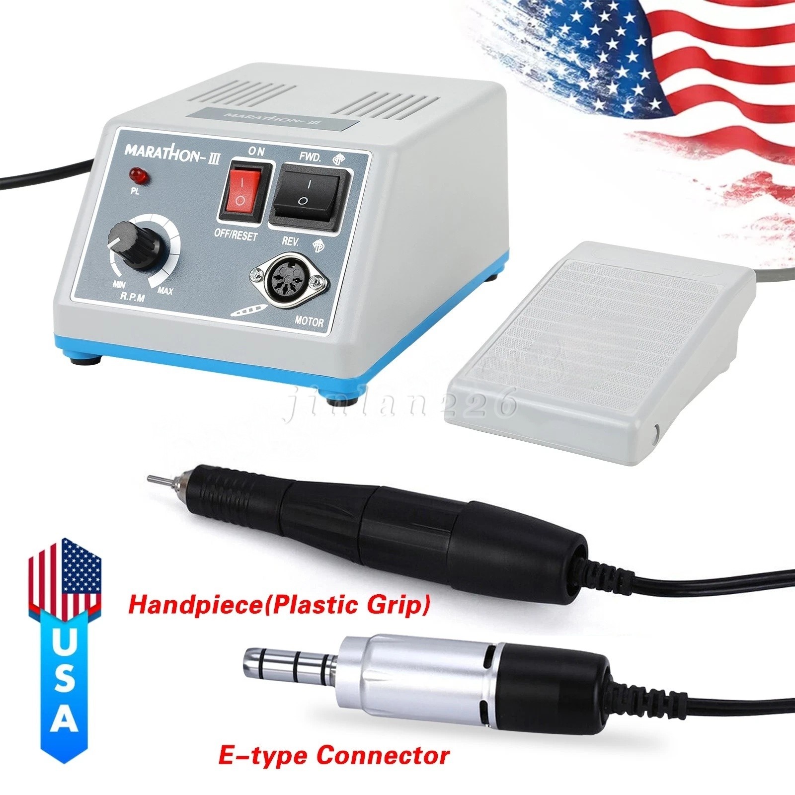 Dental Lab Marathon Electric Micromotor Polishing Unit + 35K rpm Motor Handpiece