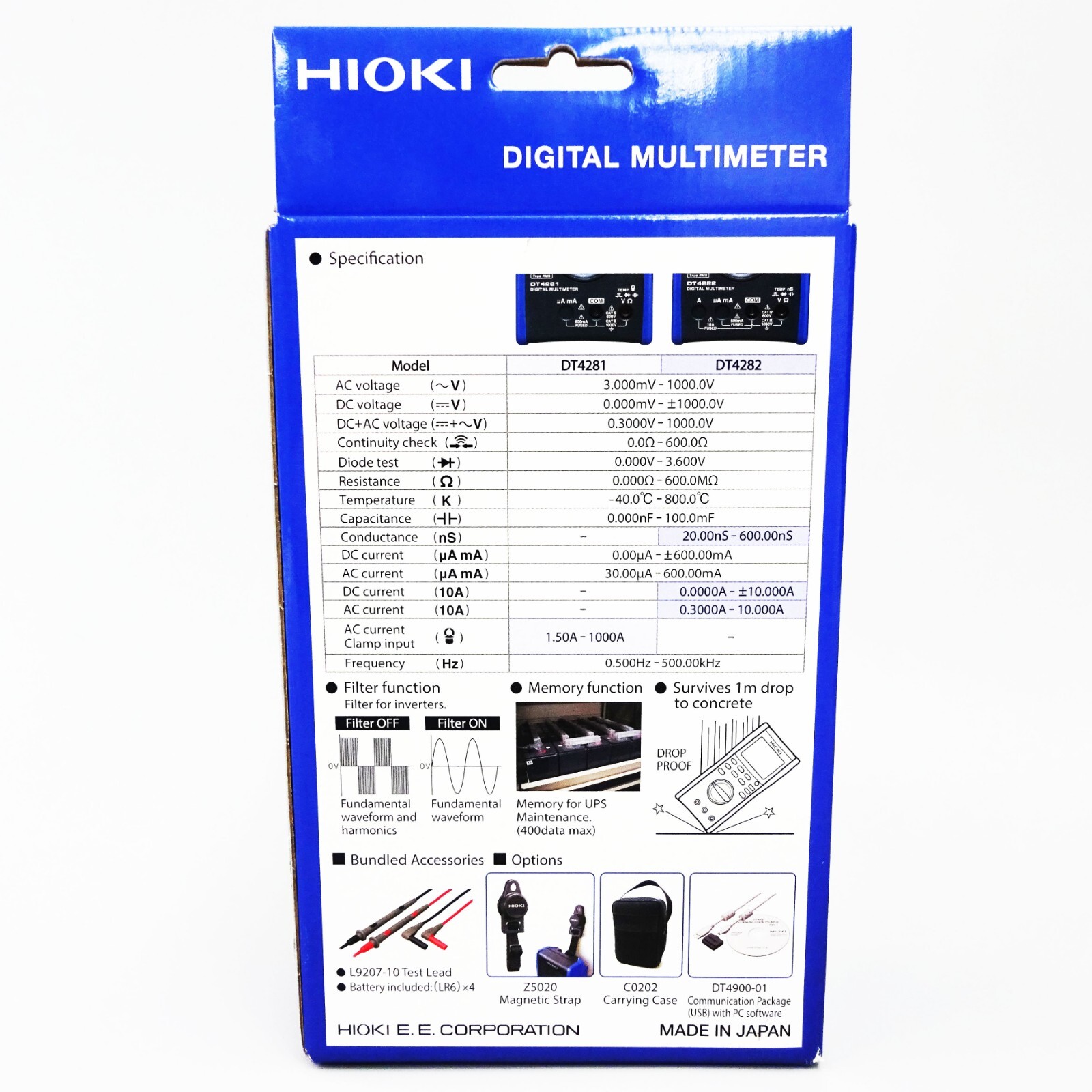 Hioki Electric Dt4282 Digital Multimeter 10A Terminal Mounted Type 508 NEW