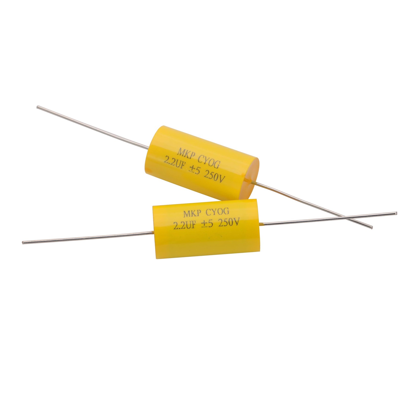 Cermant 10Pcs 2.2uF 250V Axial Polypropylene Film Capacitor