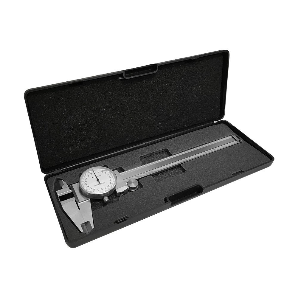 150mm Precision Metric Dial Caliper 0.02mm Stainless Steel Graduation Shockproof