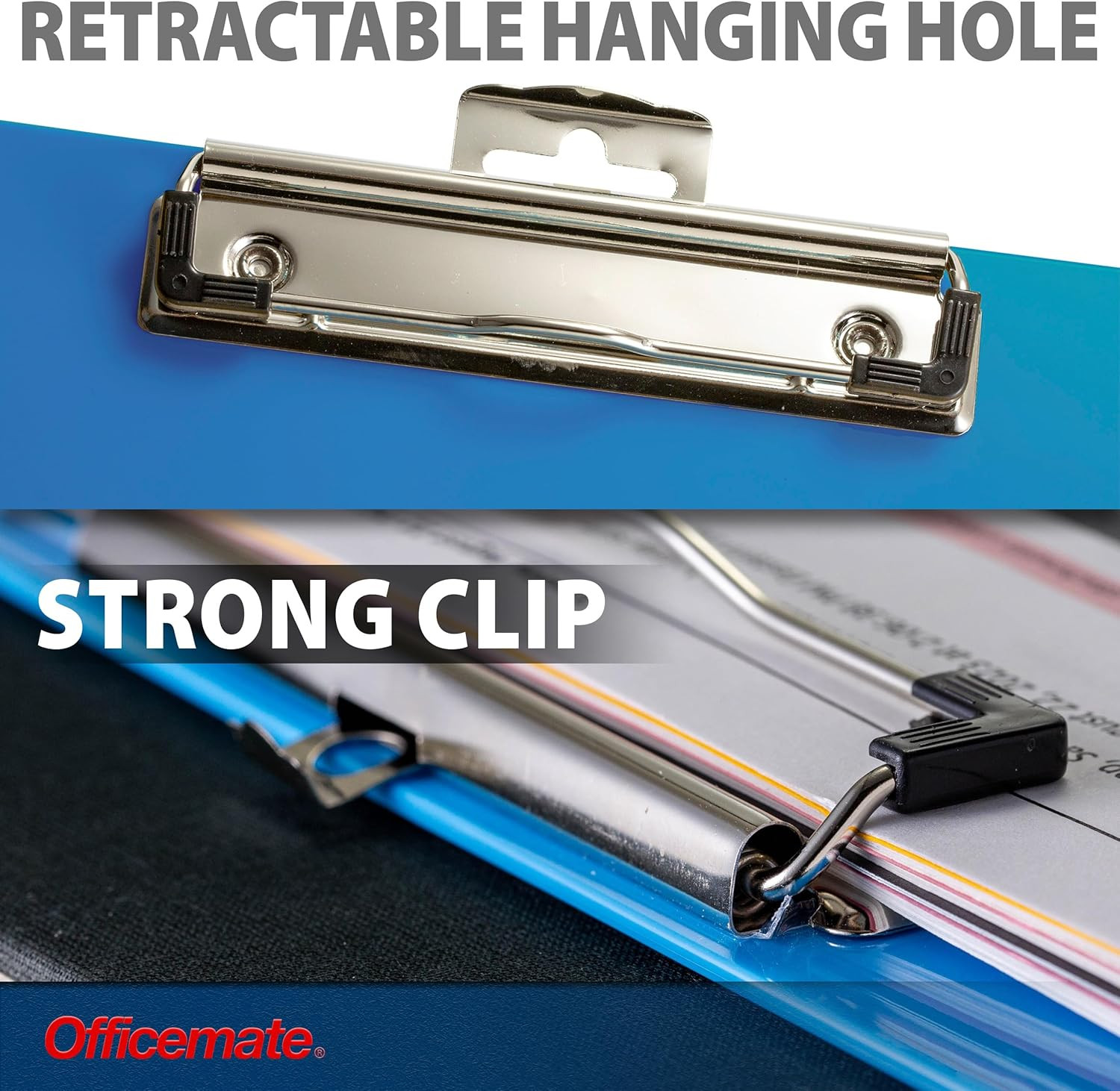 Recycled Plastic Clipboard, Holds 8.5 x 11 Sheets, Blue
