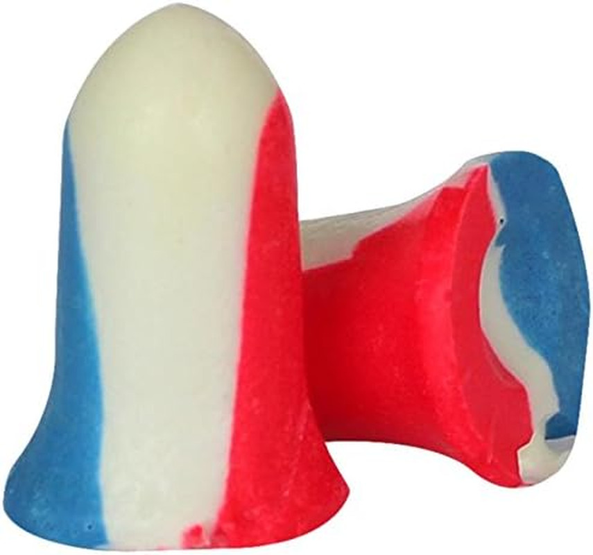 Howard Leight Disposable Foam Shooting Earplugs, 10-Pairs Red/White/Blue